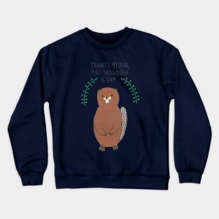 Movie Buff Beaver Crewneck Sweatshirt